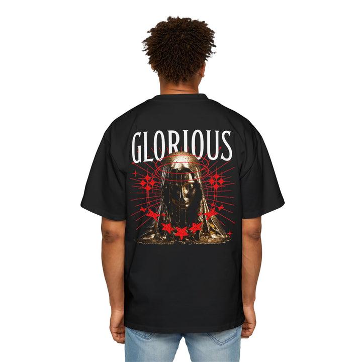 Men's Heavy Oversized Tee - 'Glorious' Graphic Tee for Bold Style