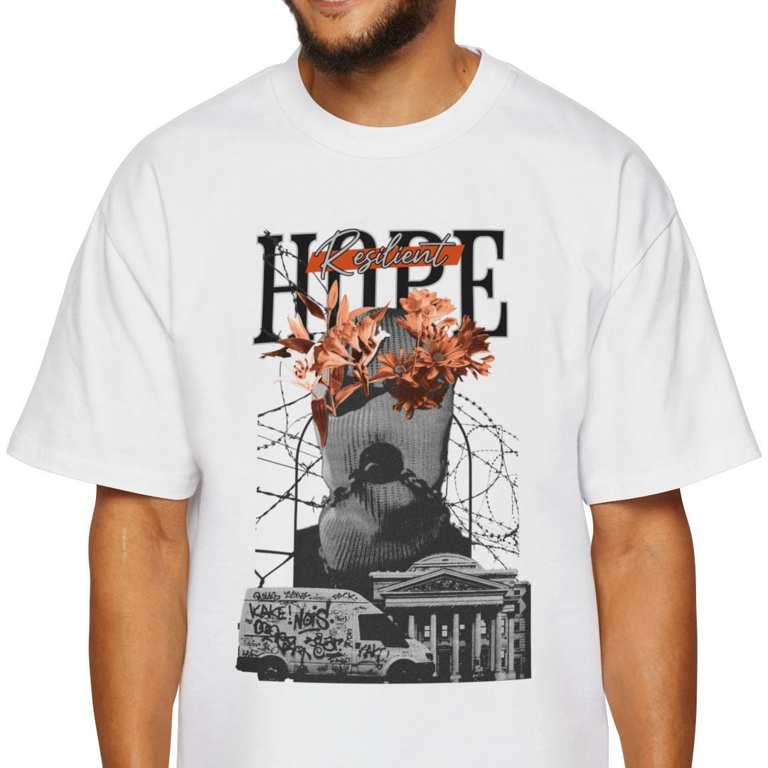 Men's Heavy Oversized Tee - Hope Graphic Tee for Comfort and Expression