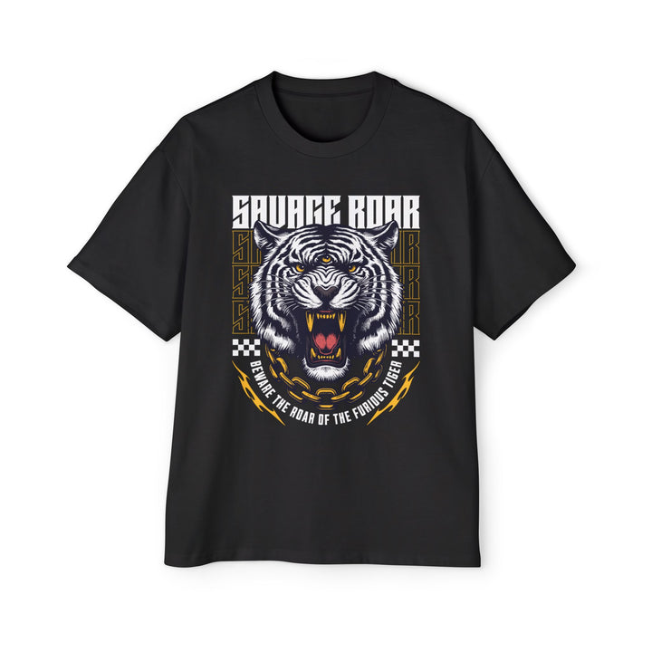 Savage Roar Tiger Graphic Tee - Heavy Oversized Men's Shirt