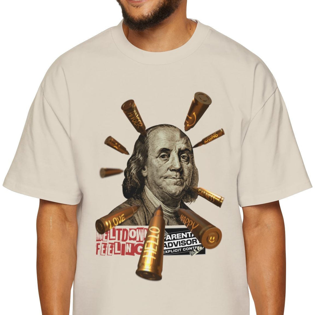 Men's Heavy Oversized Tee - 'Chill Out' Graphic Tee for Relaxed Vibes