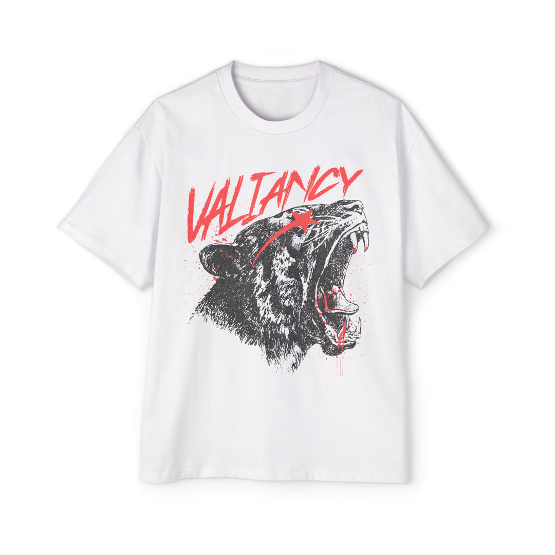 Valiant Black Panther Graphic Tee - Bold & Oversized Men's T-Shirt