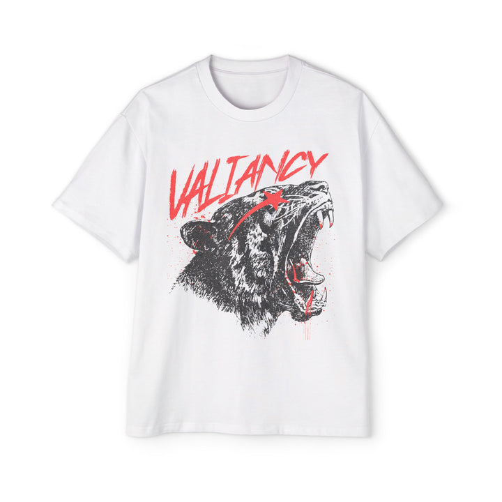 Valiant Black Panther Graphic Tee - Bold & Oversized Men's T-Shirt