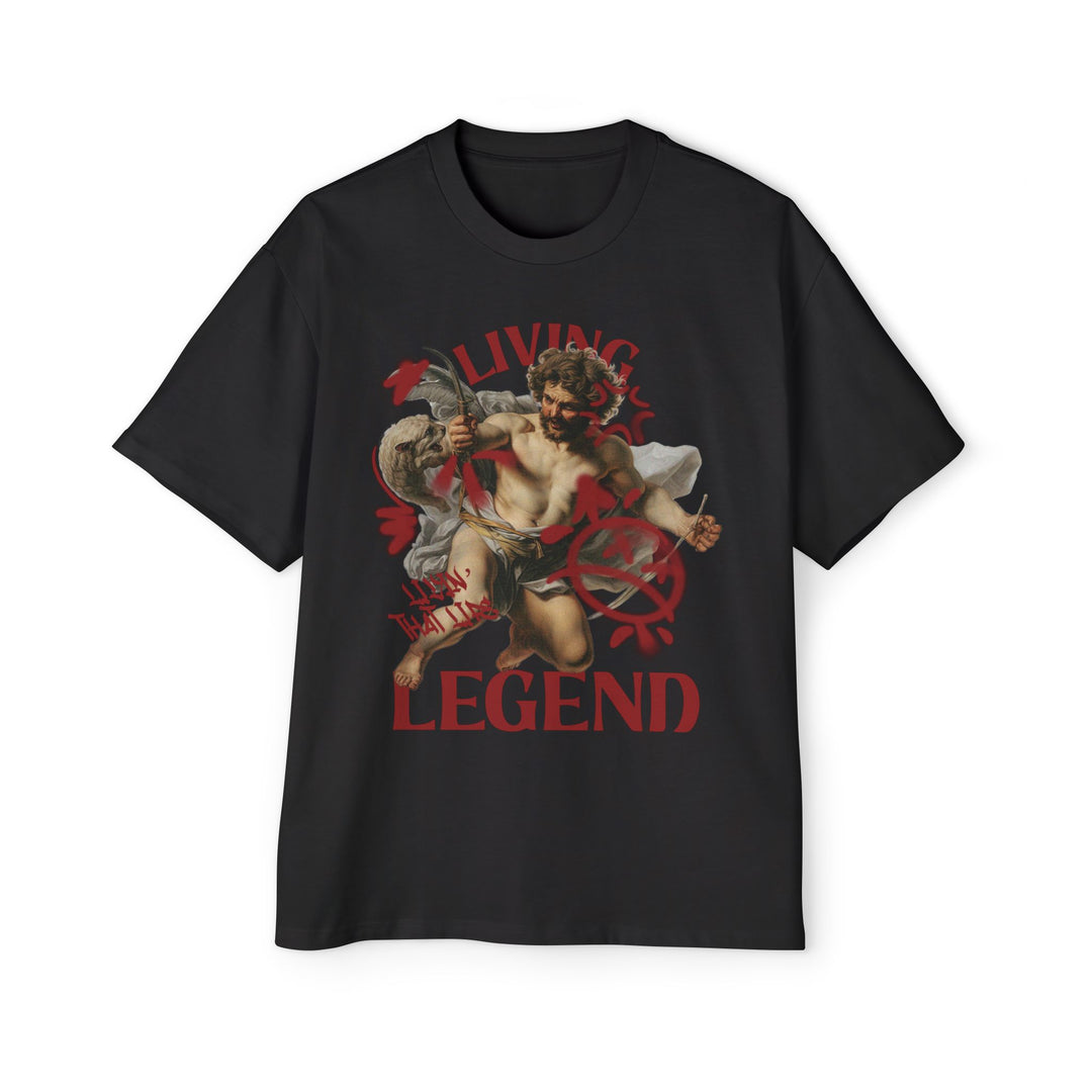 Living Legend Men's Oversized Tee - Bold Graphic Tee for Unique Style