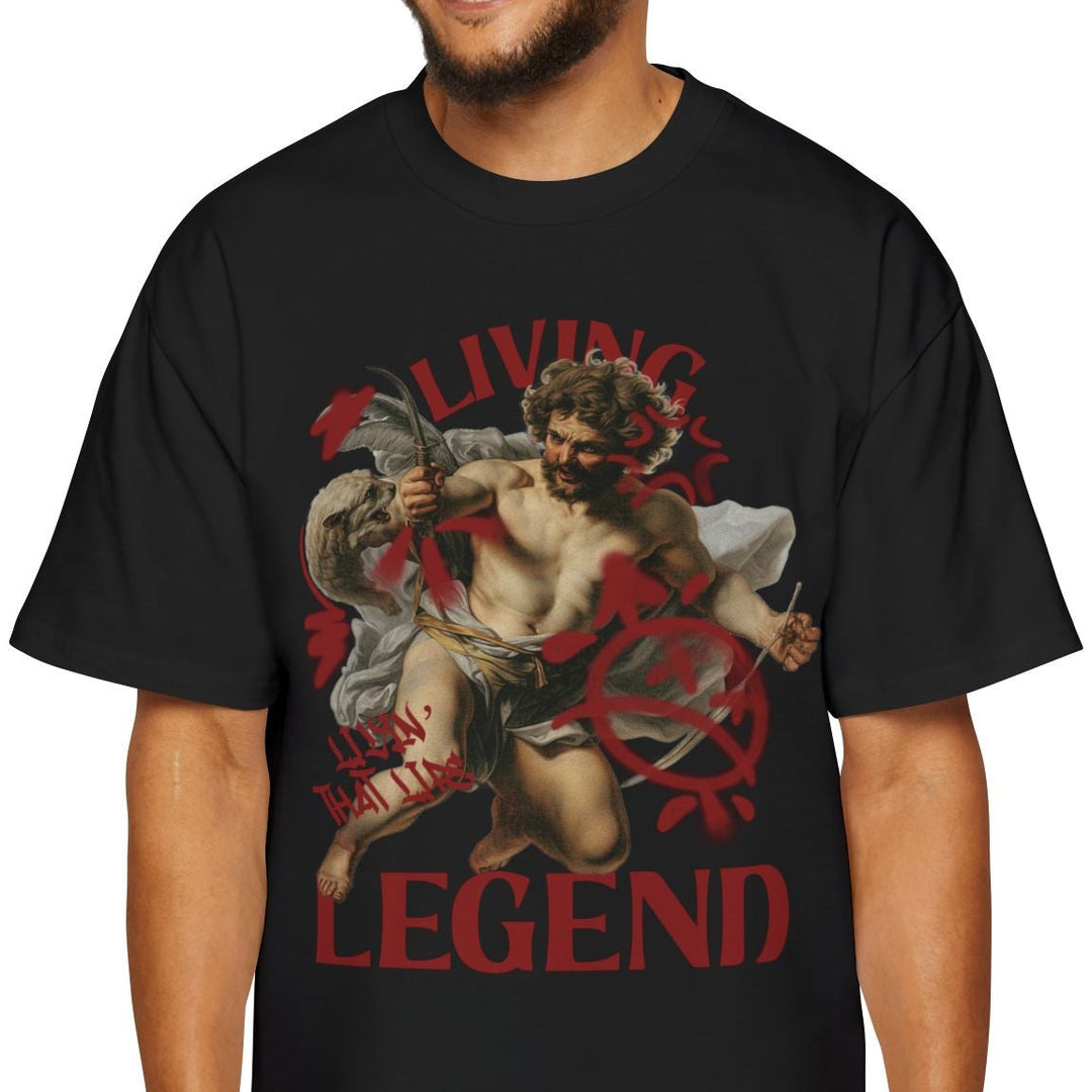 Living Legend Men's Oversized Tee - Bold Graphic Tee for Unique Style
