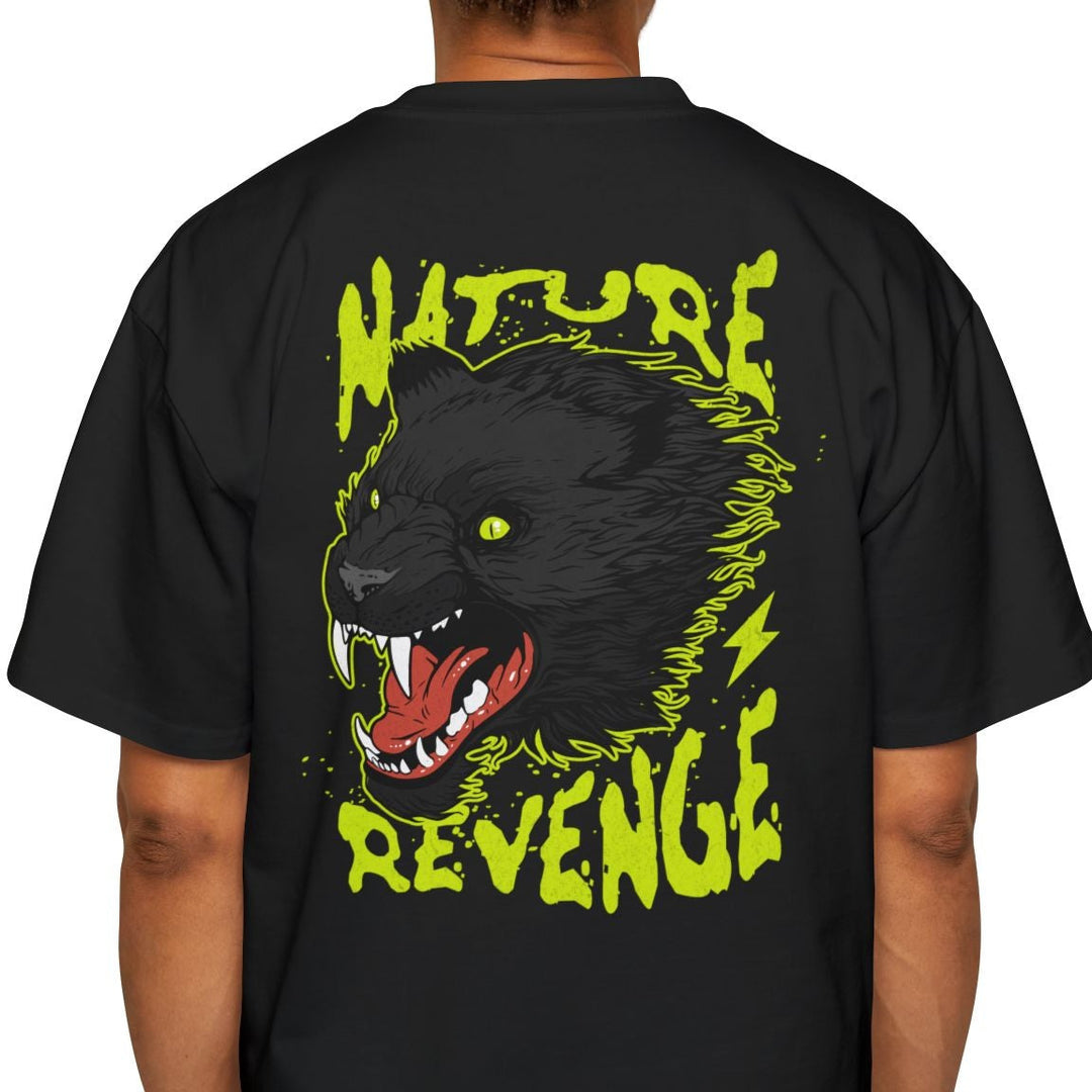Men's Heavy Oversized Tee – Nature Revenge Graphic Tee