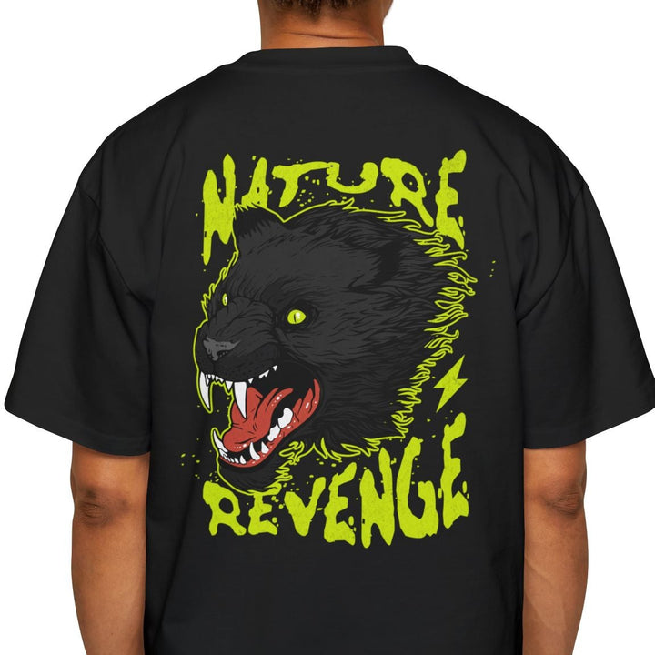 Men's Heavy Oversized Tee – Nature Revenge Graphic Tee
