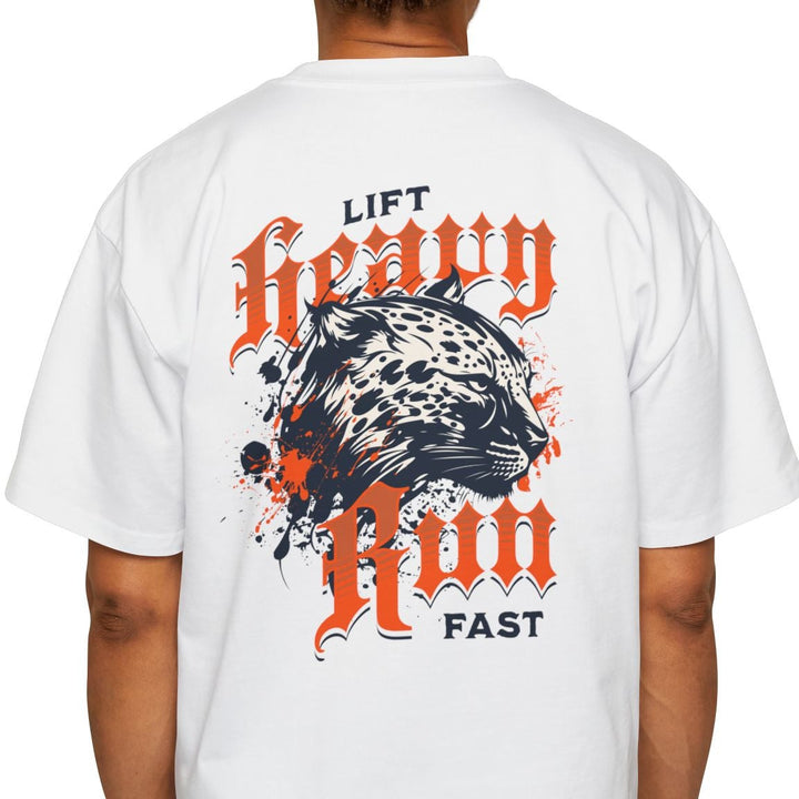 Lift Heavy Run Fast Oversized Tee - Perfect for Gym Lovers and Athletes