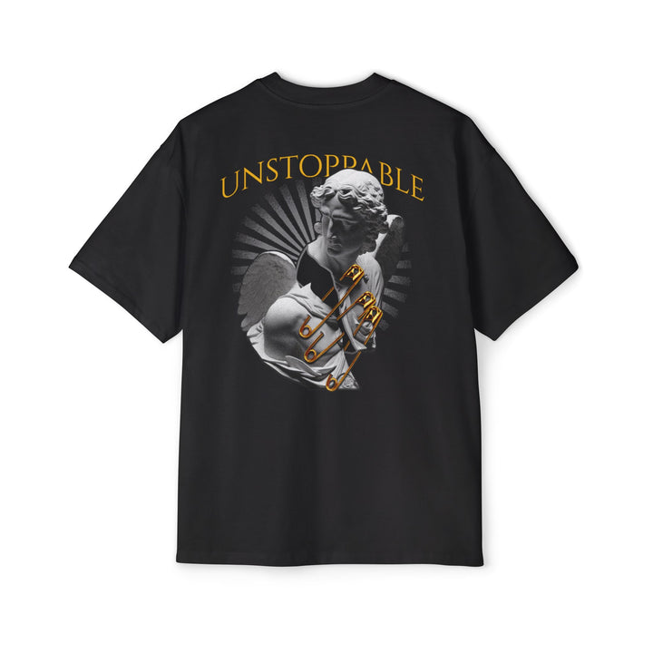 Men's Heavy Oversized Tee - Unstoppable Angel Graphic Tee