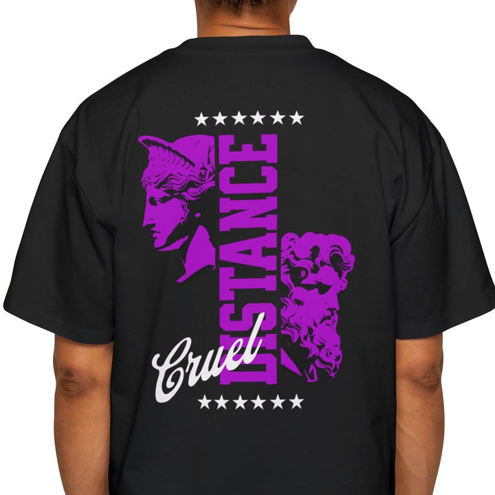 Men's Heavy Oversized Tee - 'Cruel Distant' Graphic Tee