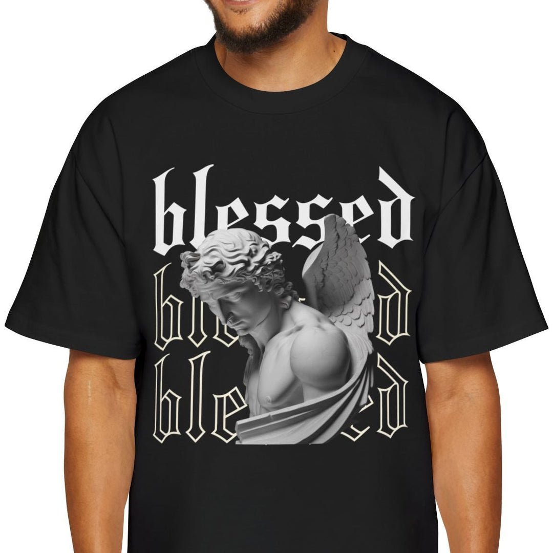 Men's Oversized Tee - Blessed Graphic T-Shirt