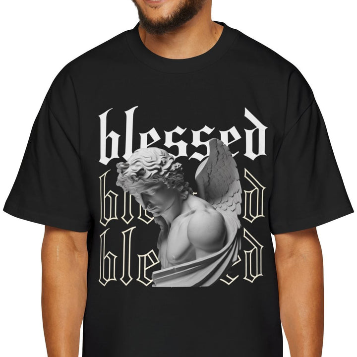 Men's Oversized Tee - Blessed Graphic T-Shirt