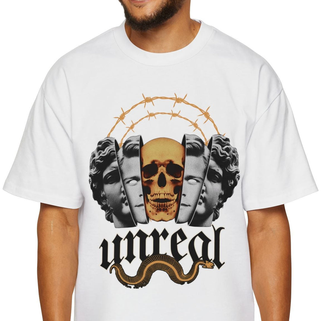 Unreal Skull Graphic Oversized Tee for Men