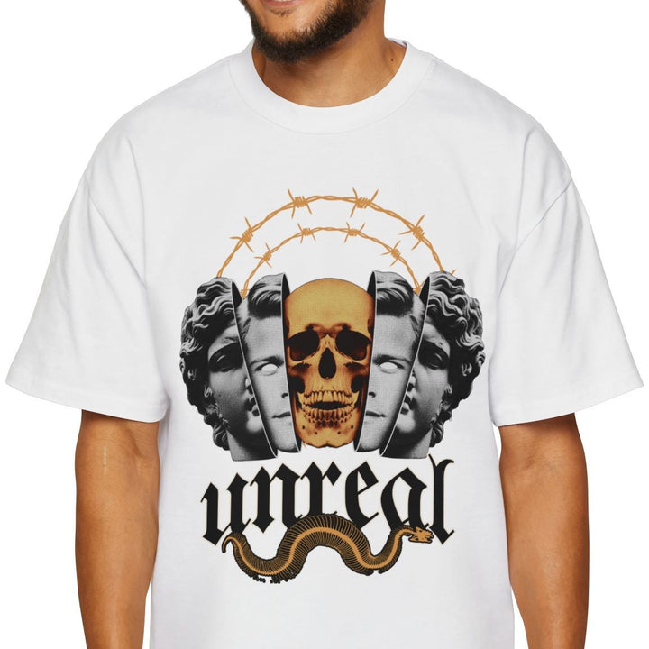 Unreal Skull Graphic Oversized Tee for Men