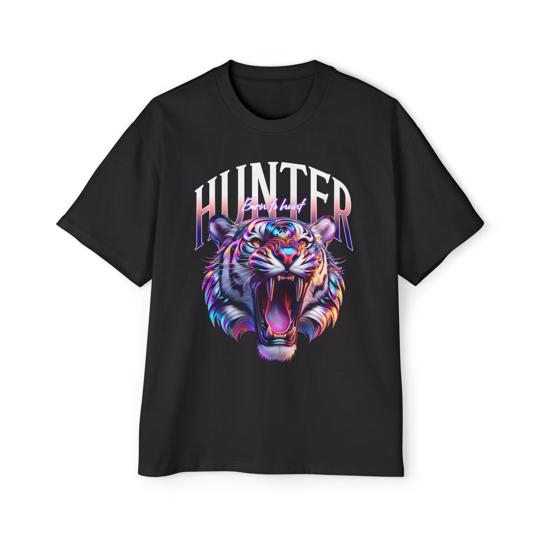 Men's Heavy Oversized Tee - 'Hunter' Tiger Graphic Shirt