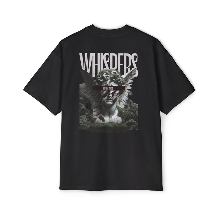 Men's Heavy Oversized Tee - Edgy Graphic Tee with 'Whispers' Design