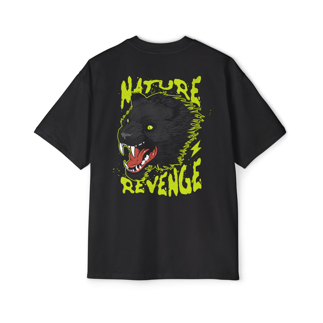 Men's Heavy Oversized Tee – Nature Revenge Graphic Tee