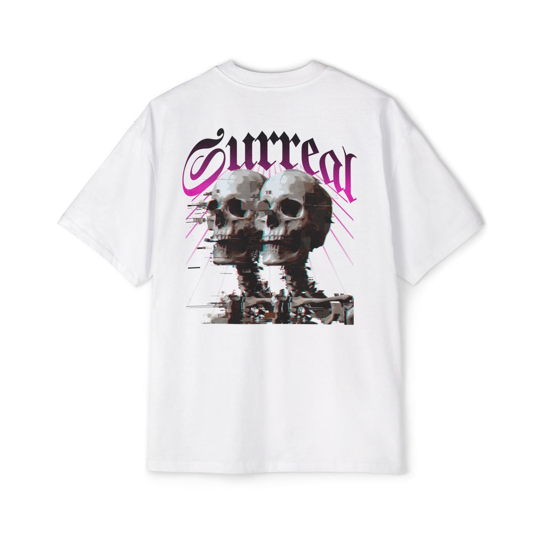 Men's Surreal Skull Art Oversized Tee - Trendy Streetwear T-Shirt