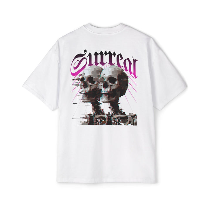 Men's Surreal Skull Art Oversized Tee - Trendy Streetwear T-Shirt