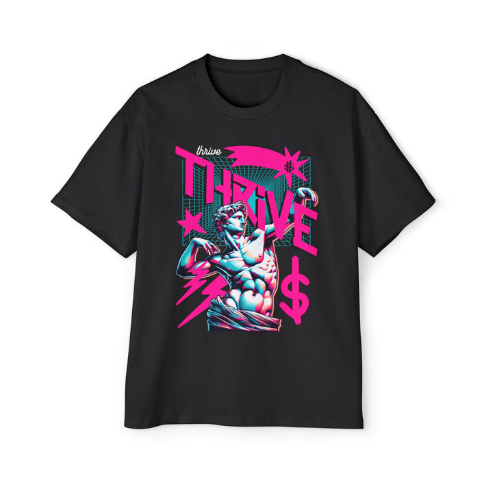 Men's Heavy Oversized Tee - Thrive Graphic Tee for Athletes & Motivational Vibes