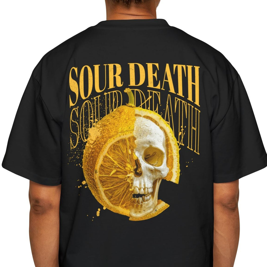 Sour Death Graphic Tee for Men - Oversized Black T-Shirt