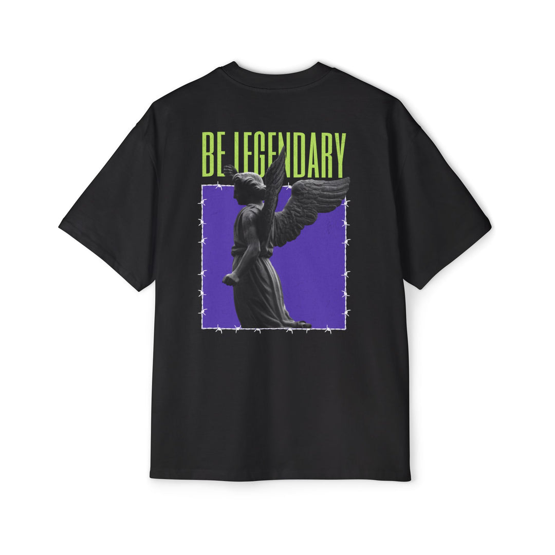 Be Legendary Men's Heavy Oversized Tee - Streetwear Graphic T-Shirt