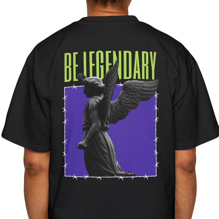 Be Legendary Men's Heavy Oversized Tee - Streetwear Graphic T-Shirt