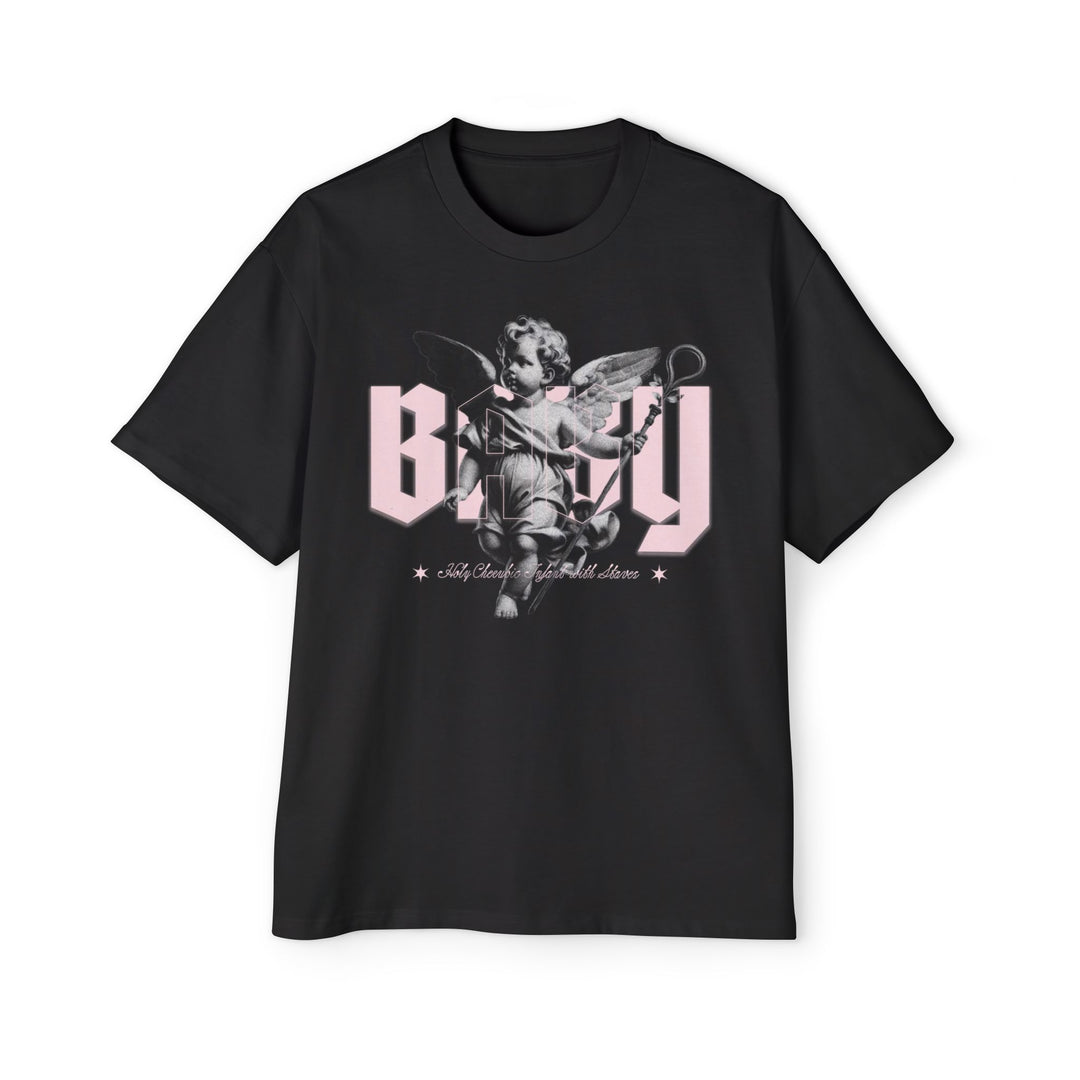 Men's Oversized Tee with Angel Design - Stylish Graphic Tee for Casual Wear