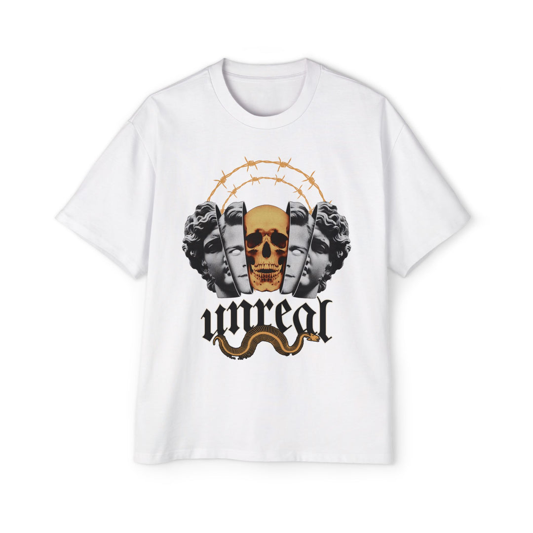 Unreal Skull Graphic Oversized Tee for Men