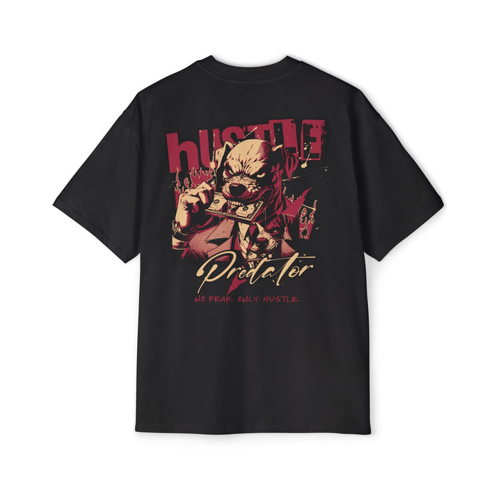 Men's Hustle Predator Oversized Tee | No Fear, Only Hustle Graphic T-Shirt