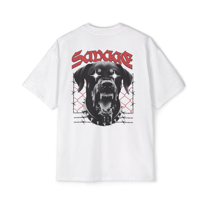 Men's Savage Dog Graphic Oversized Tee - Streetwear Style
