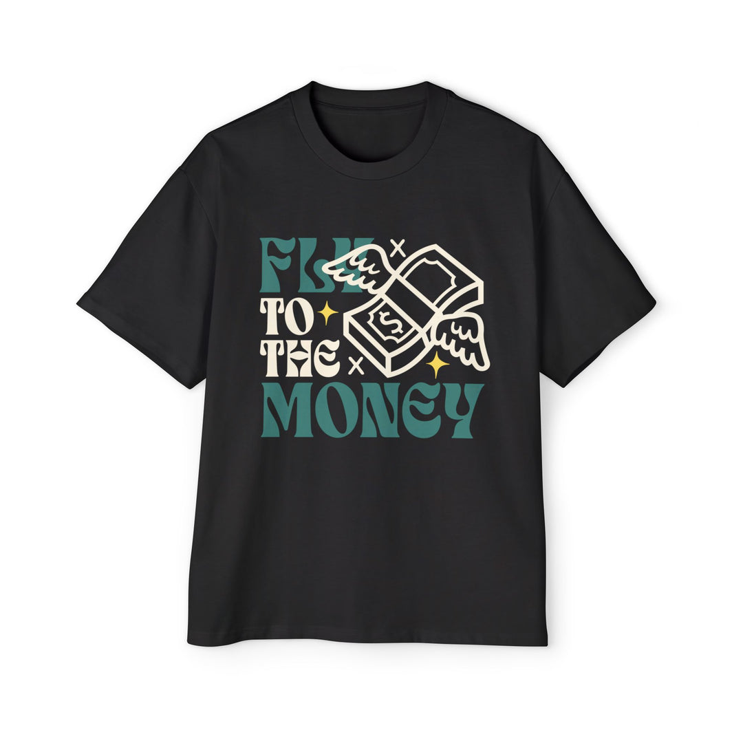 Graphic Oversized Tee - 'Fly to the Money' Statement Shirt for Trendsetters