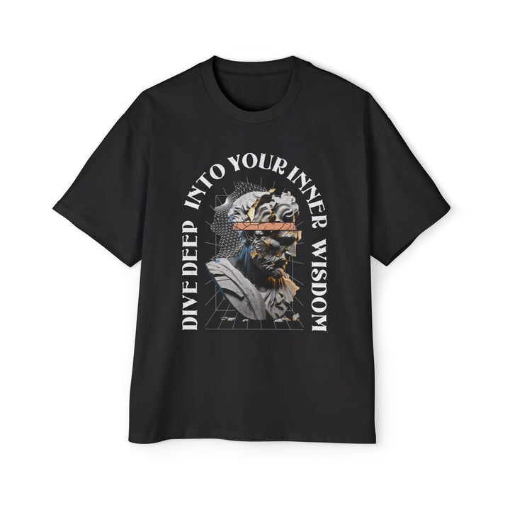 Men's Oversized Tee - Dive Deep Into Your Inner Wisdom Graphic Shirt