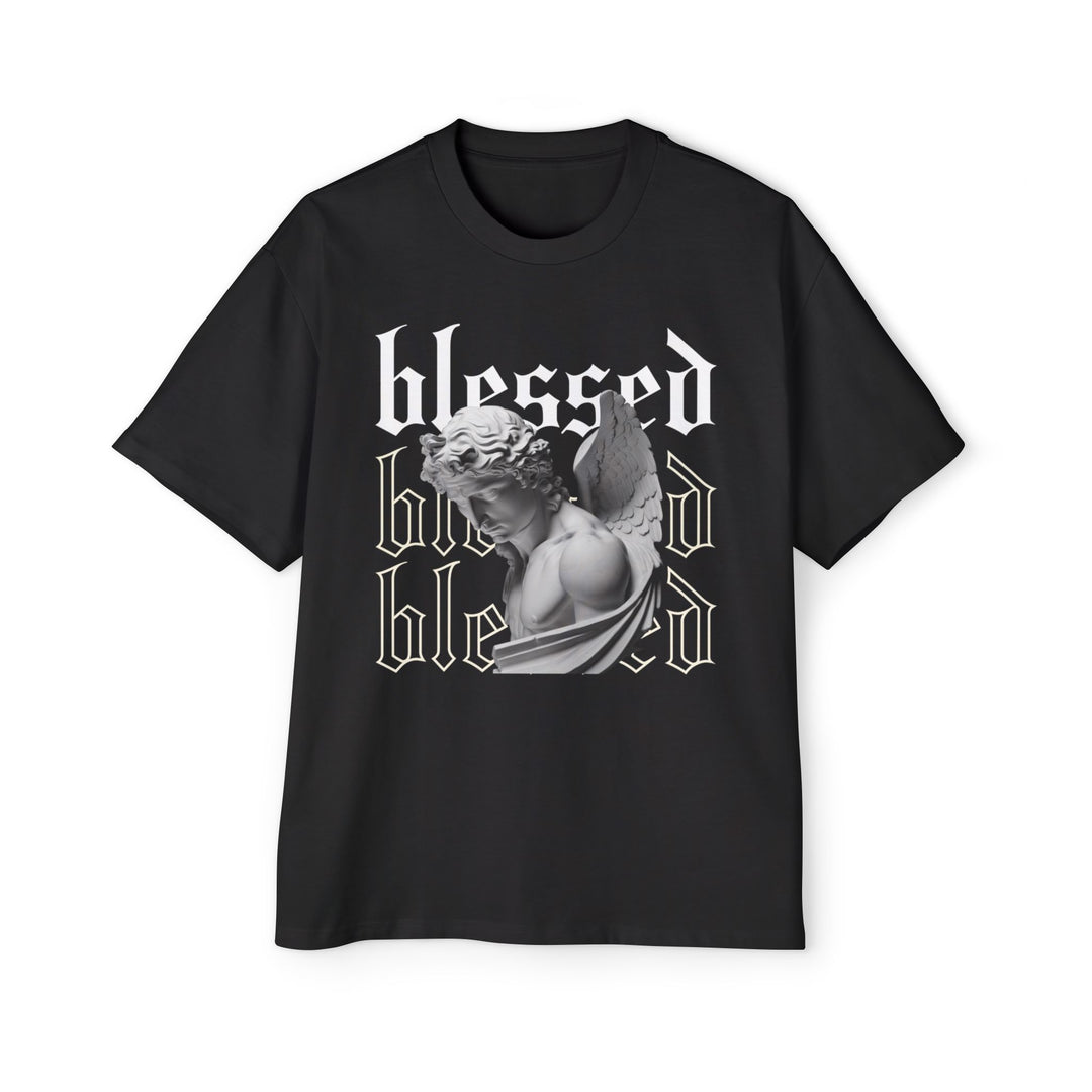 Men's Oversized Tee - Blessed Graphic T-Shirt