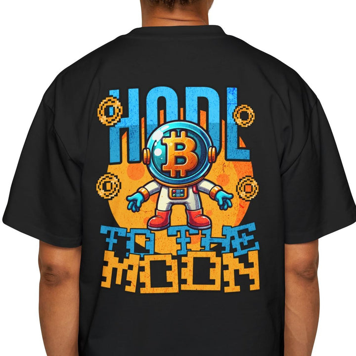 Bitcoin Holders Men's Heavy Oversized Tee - Retro Space Design