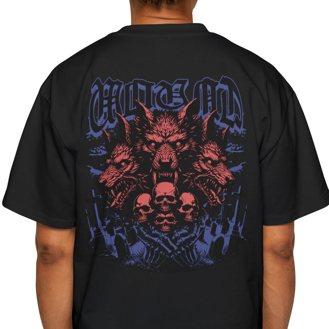 Men's Heavy Oversized Tee - Edgy Graphic T-Shirt for Casual Style