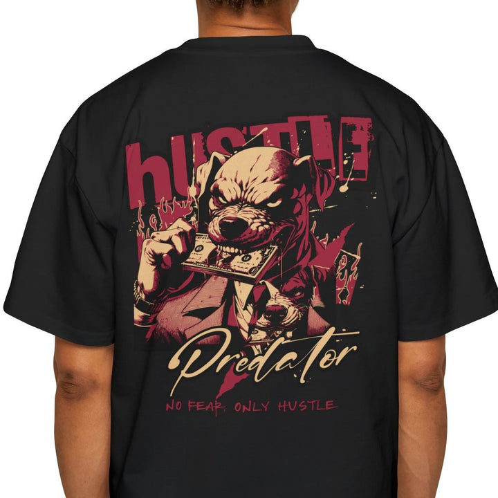 Men's Hustle Predator Oversized Tee | No Fear, Only Hustle Graphic T-Shirt