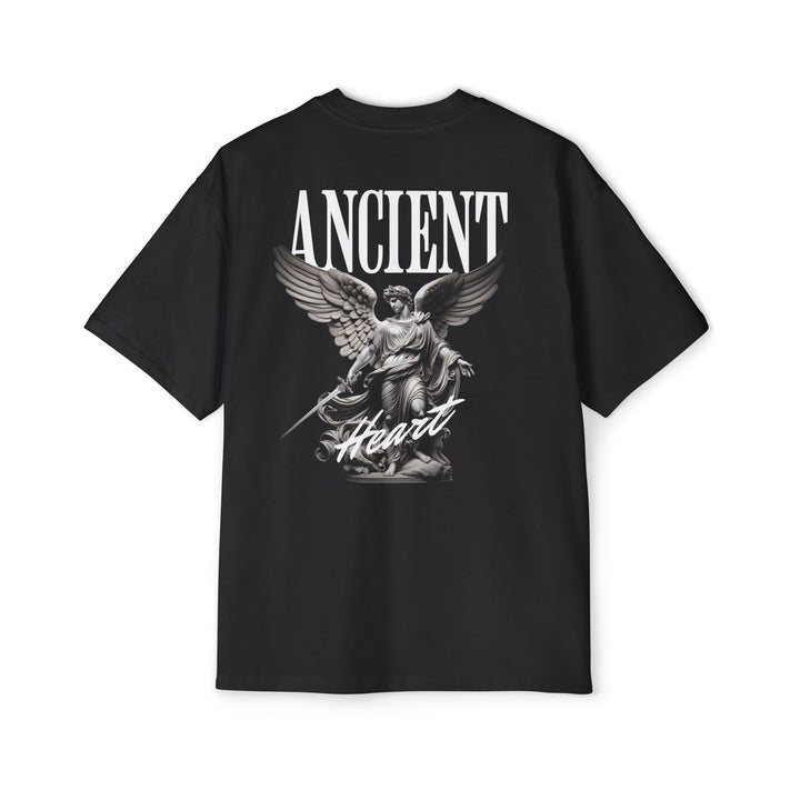 Men's Heavy Oversized Tee - Ancient Heart Design