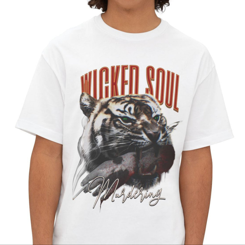 Wicked Soul Tiger Unisex Boxy Tee – Bold Graphic Oversized T