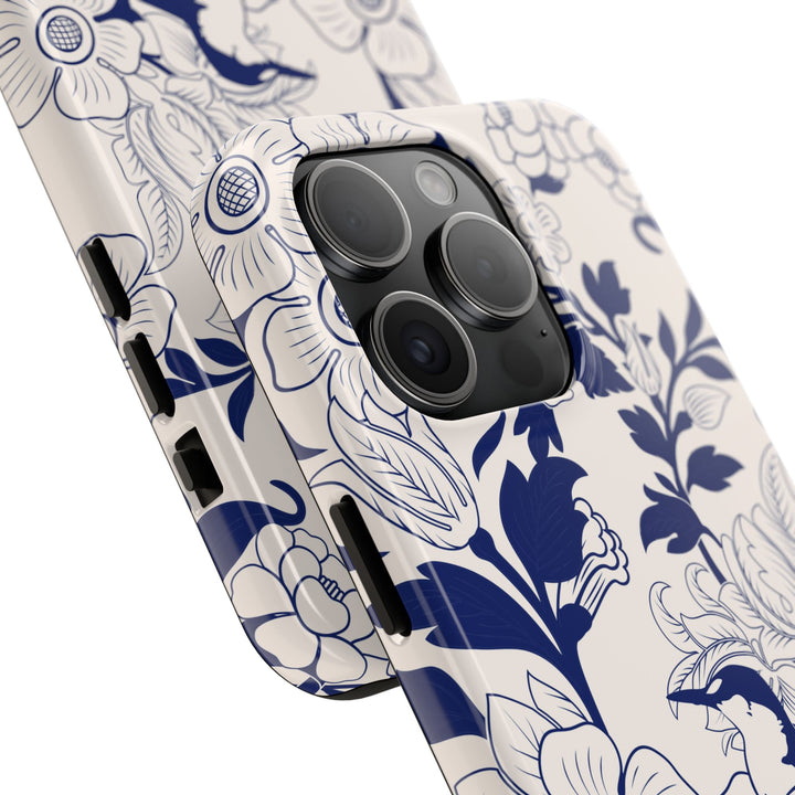 Elegant Floral Tough Phone Case, Durable Phone Cover, Stylish Smartphone Accessory, Gift for Her, Trendy Tech Protection