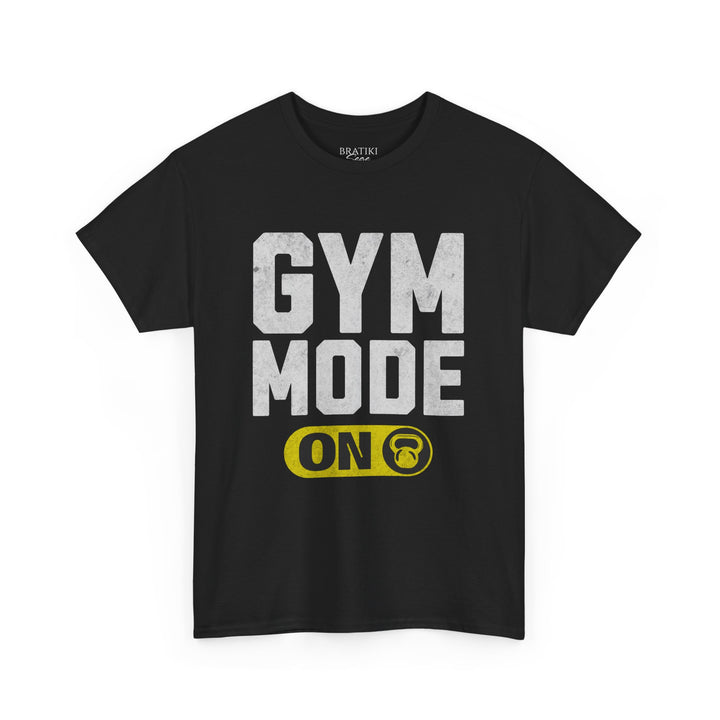 Gym Mode On Unisex Heavy Cotton Tee - Workout Shirt for Fitness Enthusiasts