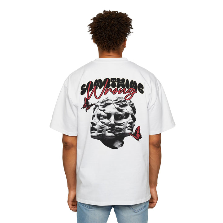 Men's Oversized Tee - 'Something Wrong' Graphic Tee