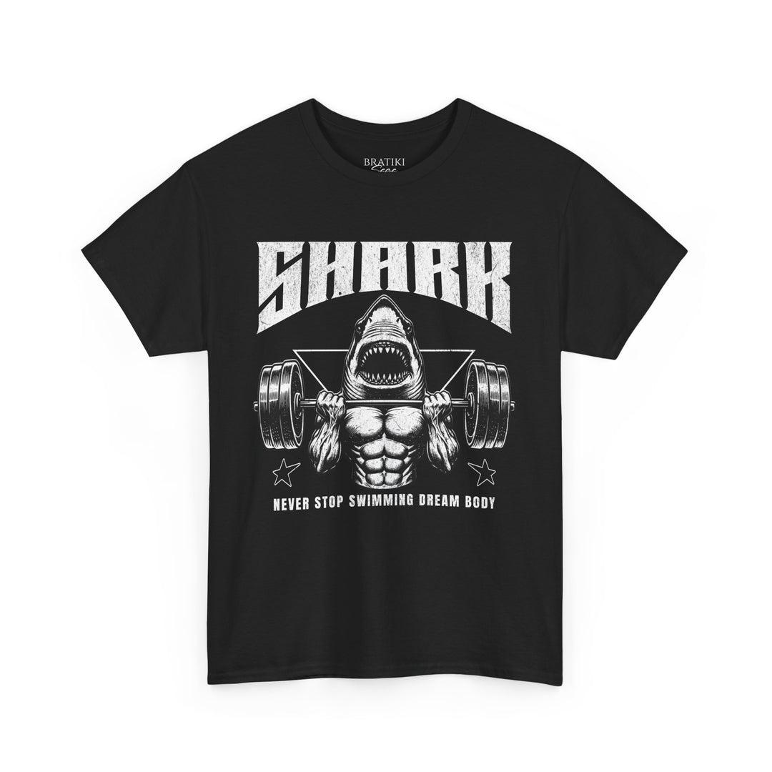 Shark Muscle Graphic Tee | Unisex Heavy Cotton T-Shirt