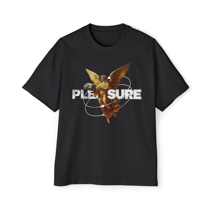 Men's Heavy Oversized Tee - "PLZ SURE" Graphic T-Shirt