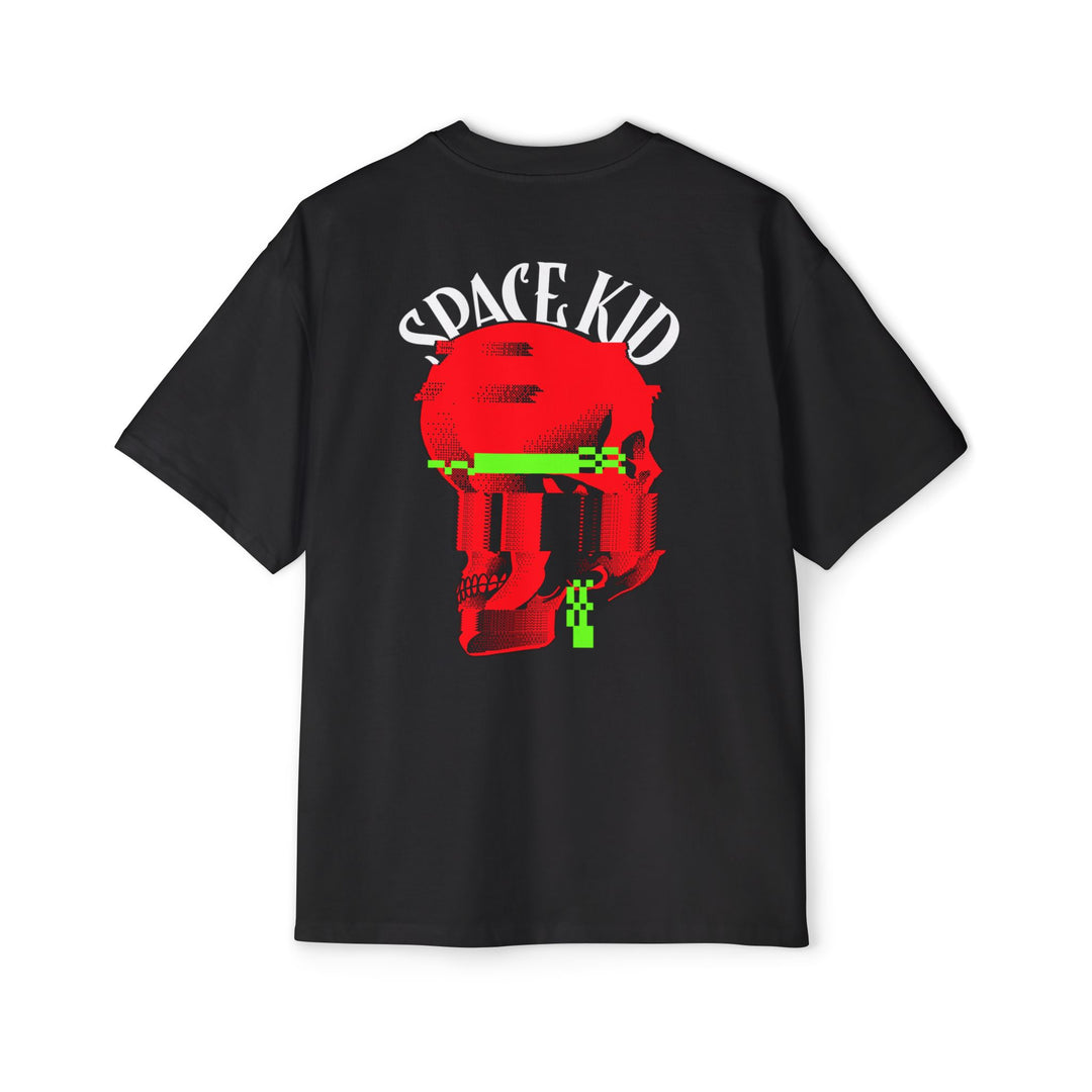Men's Heavy Oversized Tee - Retro Skull Graphic T-Shirt