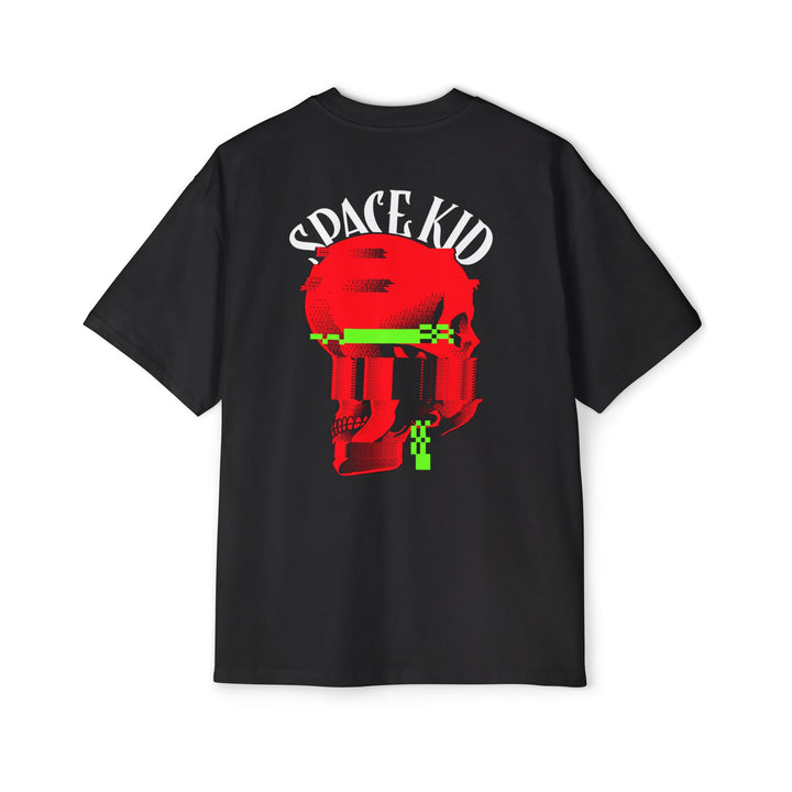 Men's Heavy Oversized Tee - Retro Skull Graphic T-Shirt