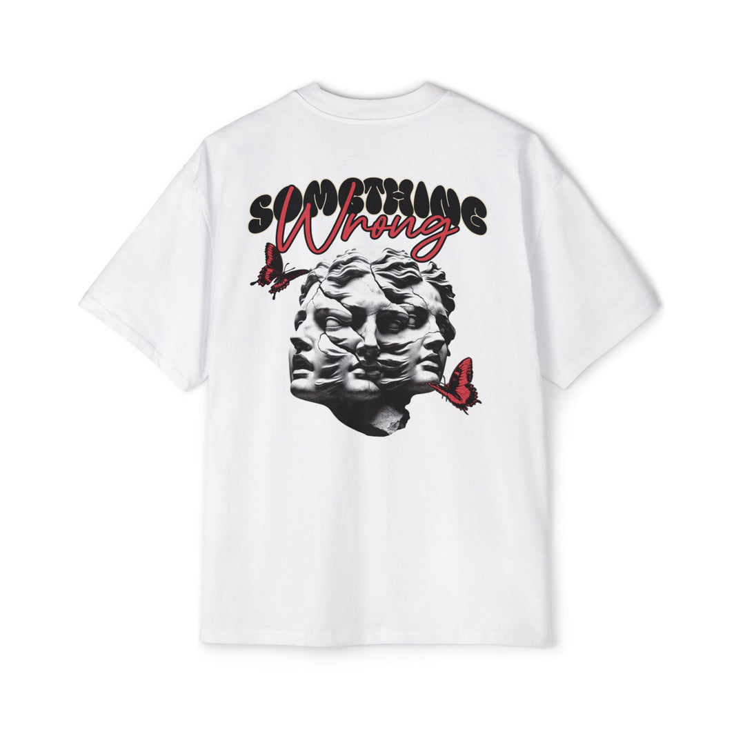 Men's Oversized Tee - 'Something Wrong' Graphic Tee