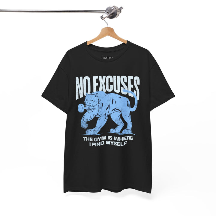 No Excuses Gym Motivation Unisex Heavy Cotton Tee
