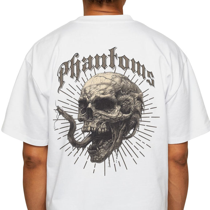 Men's Heavy Oversized Tee with Skull Design - Edgy Streetwear for Casual Fashion