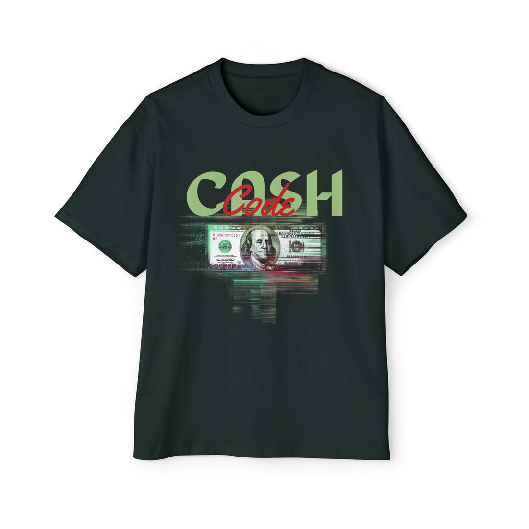 Cash Code Oversized Tee - Stylish Men's Heavy T-Shirt for Everyday Wear