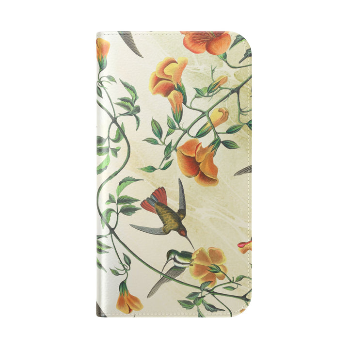 Colorful Hummingbird Flip Cases, Floral iPhone Wallet, Nature Phone Protection, Gifts for Her, Summer Style Accessories